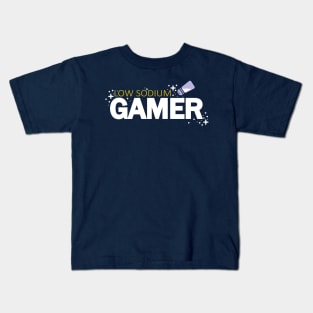 Low Sodium Gamer - Funny Video Game Typography Kids T-Shirt